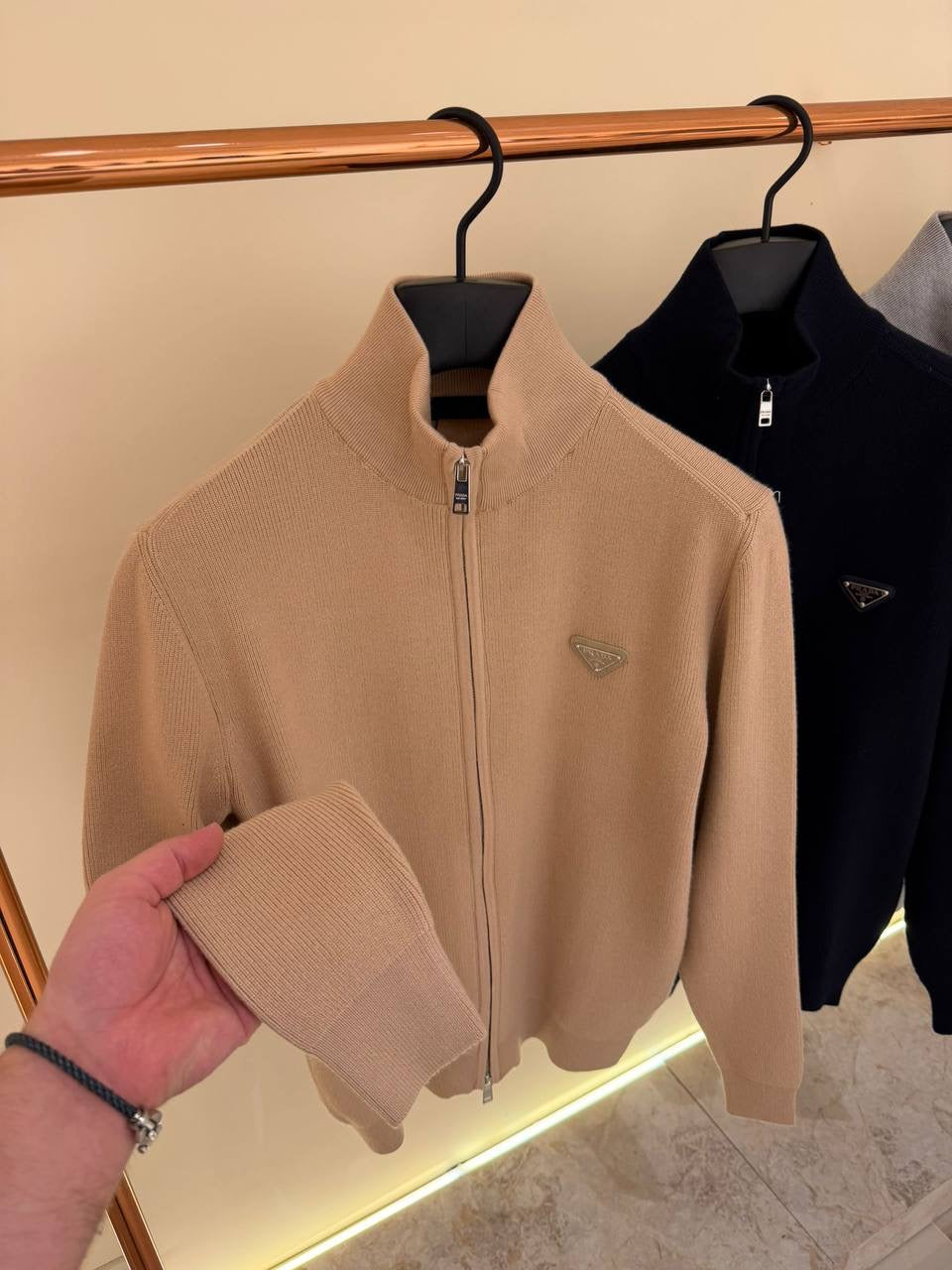 PRADA FULL ZIP SWEATER 0319 KNITTED