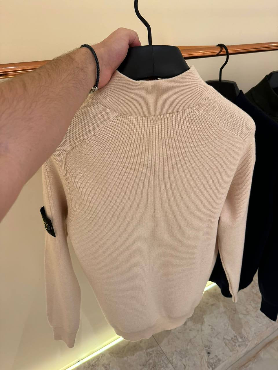 STONE ISLAND HALF ZIP SWEATER 0322 KNITTED