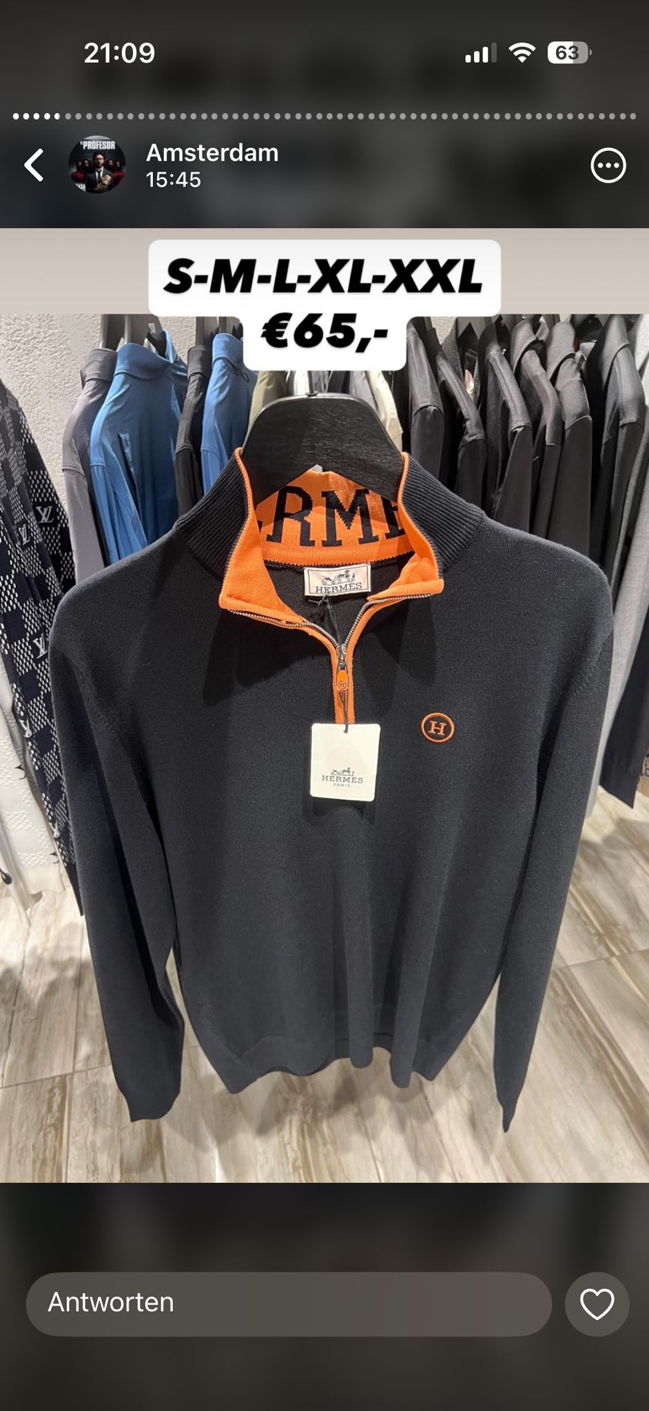 HERMES ZIP SWEATER 0336