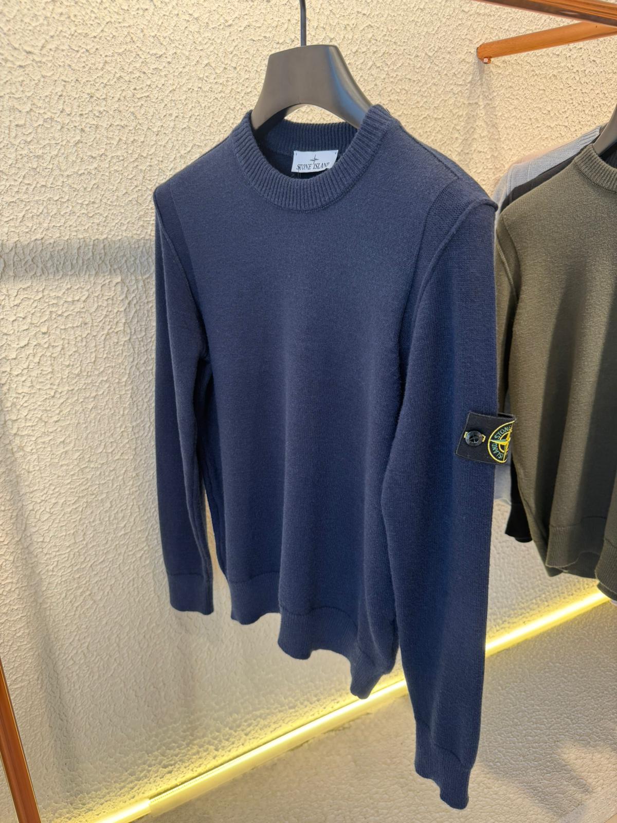 STONE ISLAND SWEATER 0355 KNITTED NAVYBLUE