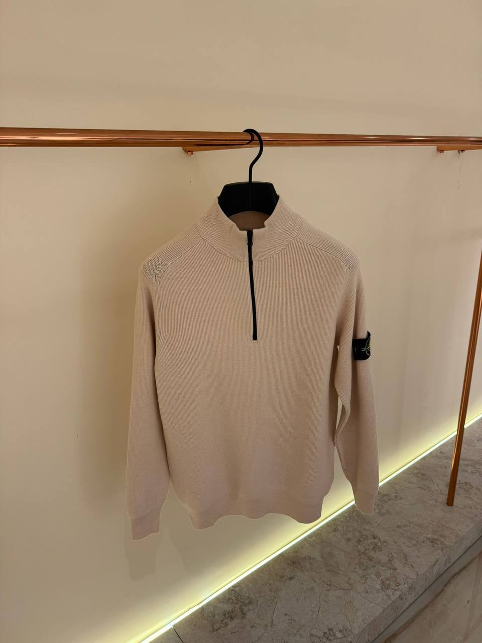 STONE ISLAND HALF ZIP SWEATER 0322 KNITTED