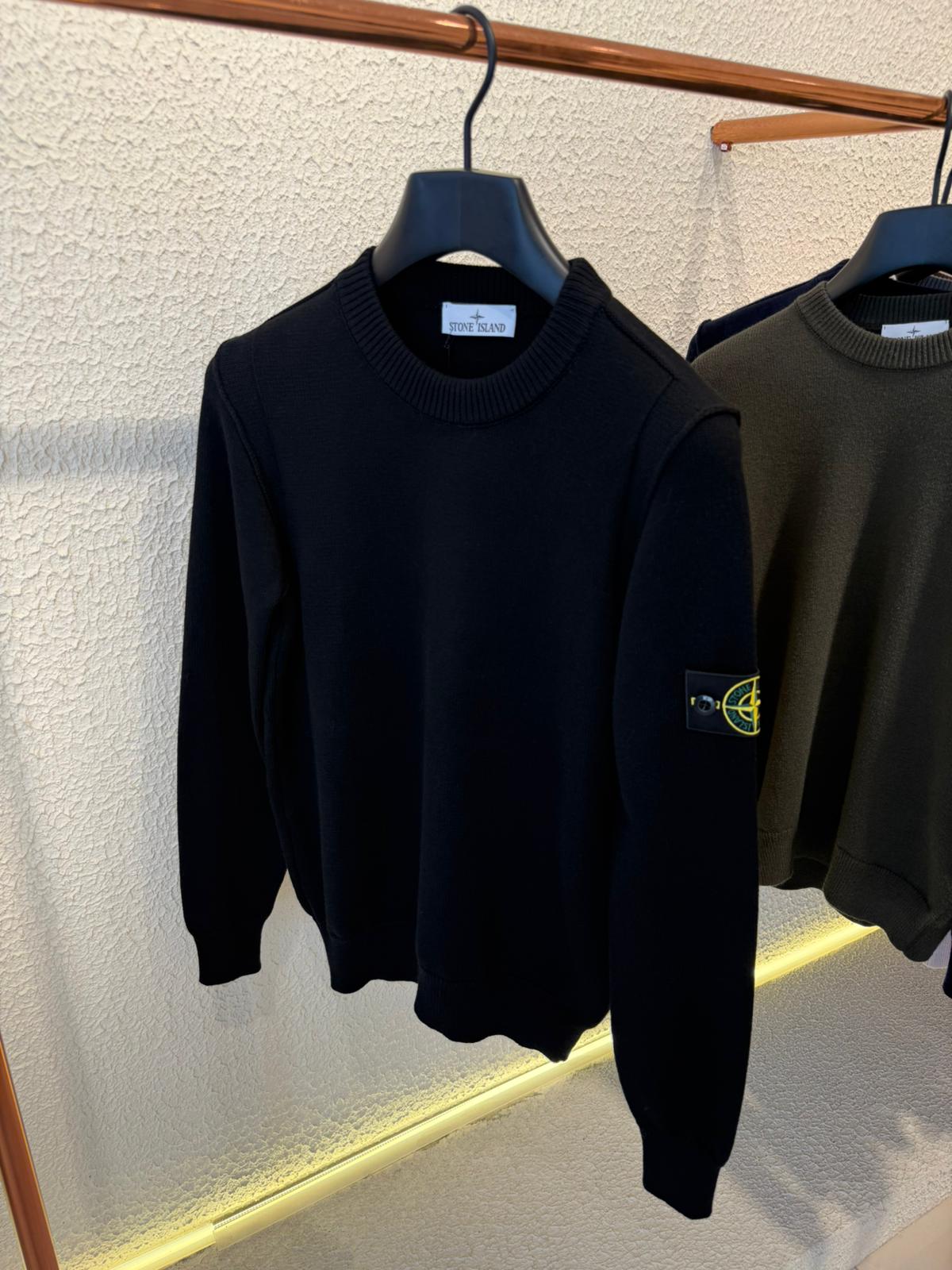 STONE ISLAND SWEATER 0358 KNITTED BLACK