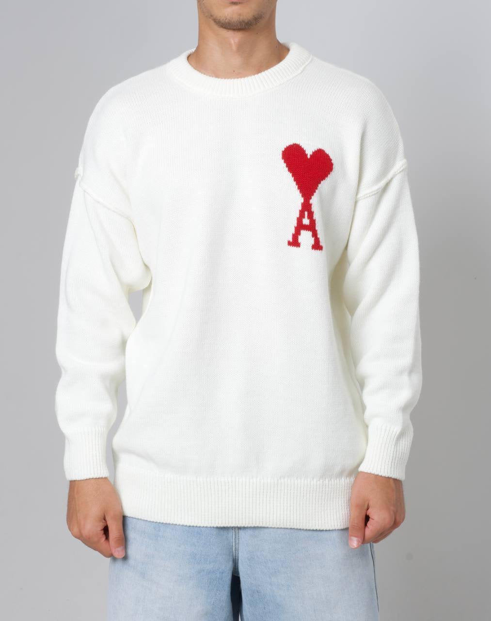 AMI PARIS SWEATER 0209 WHITE