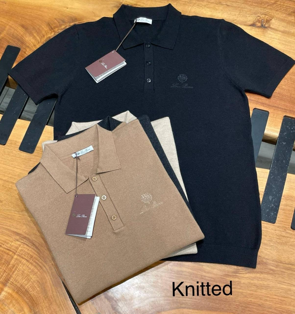 LORO PIANA POLO T-SHIRT 0395 KNITTED