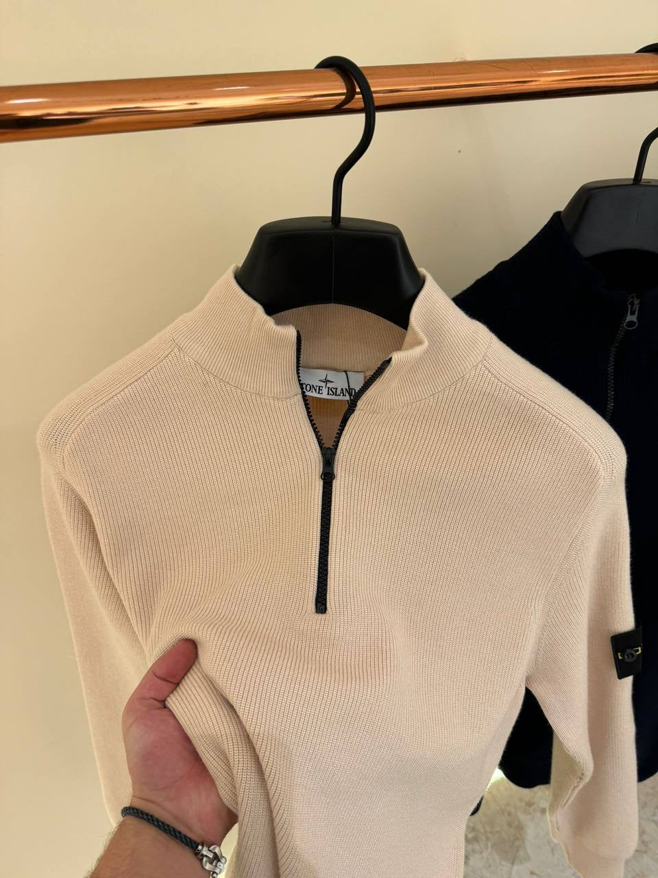 STONE ISLAND HALF ZIP SWEATER 0322 KNITTED