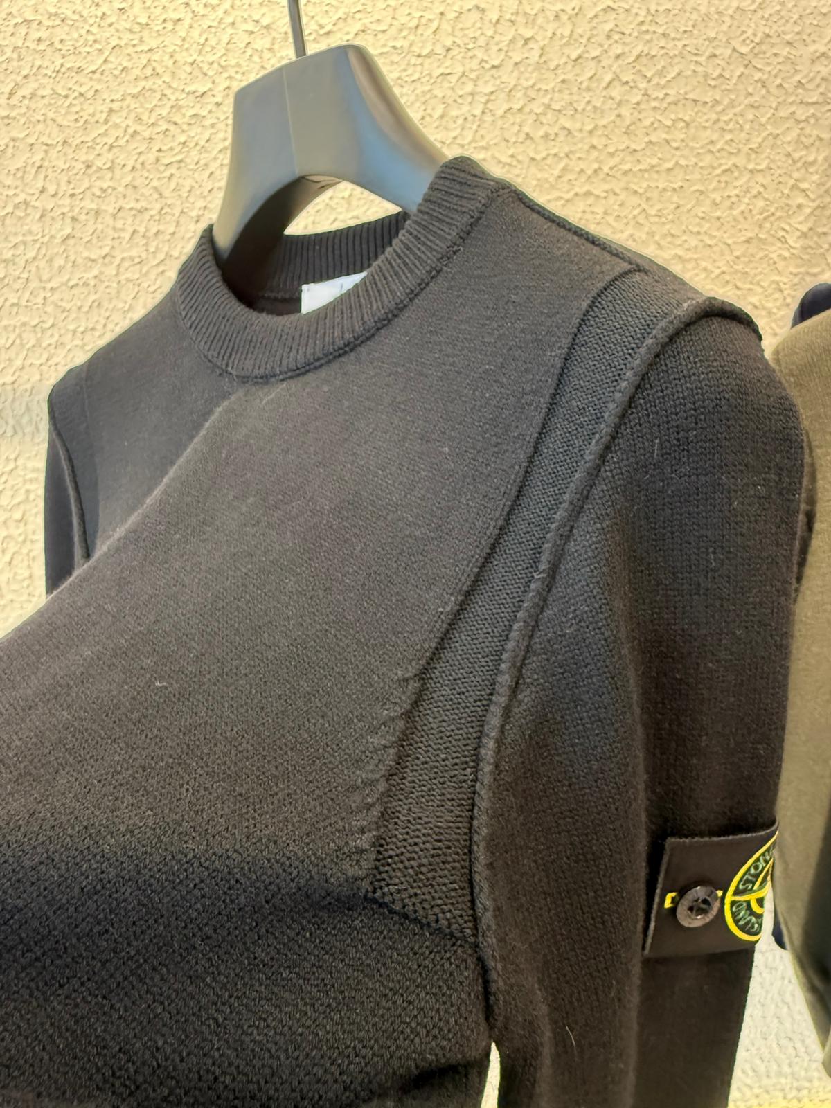 STONE ISLAND SWEATER 0358 KNITTED BLACK