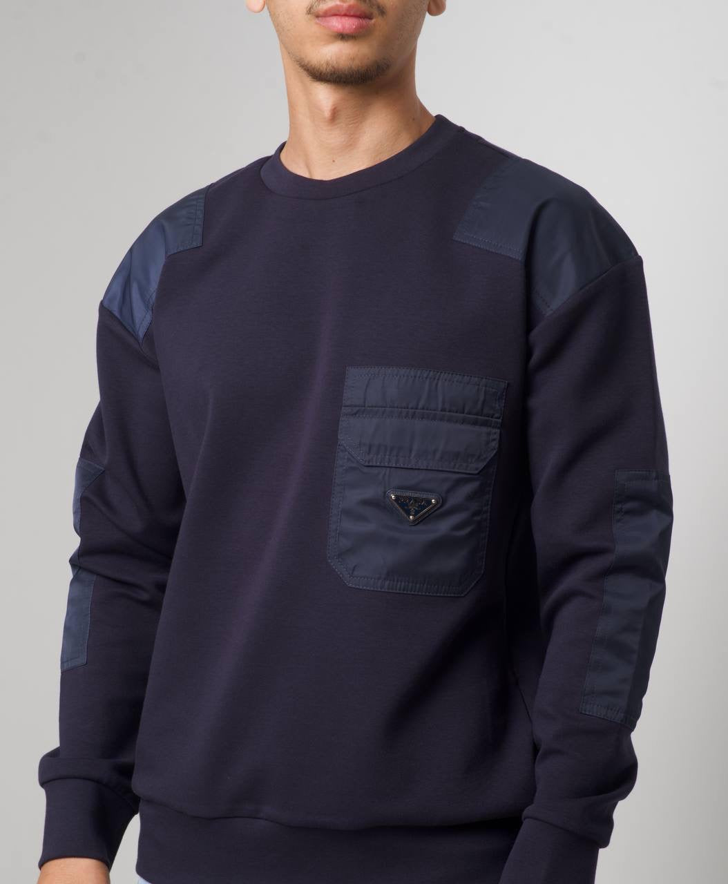 PRADA SWEATER 0257 NAVYBLUE